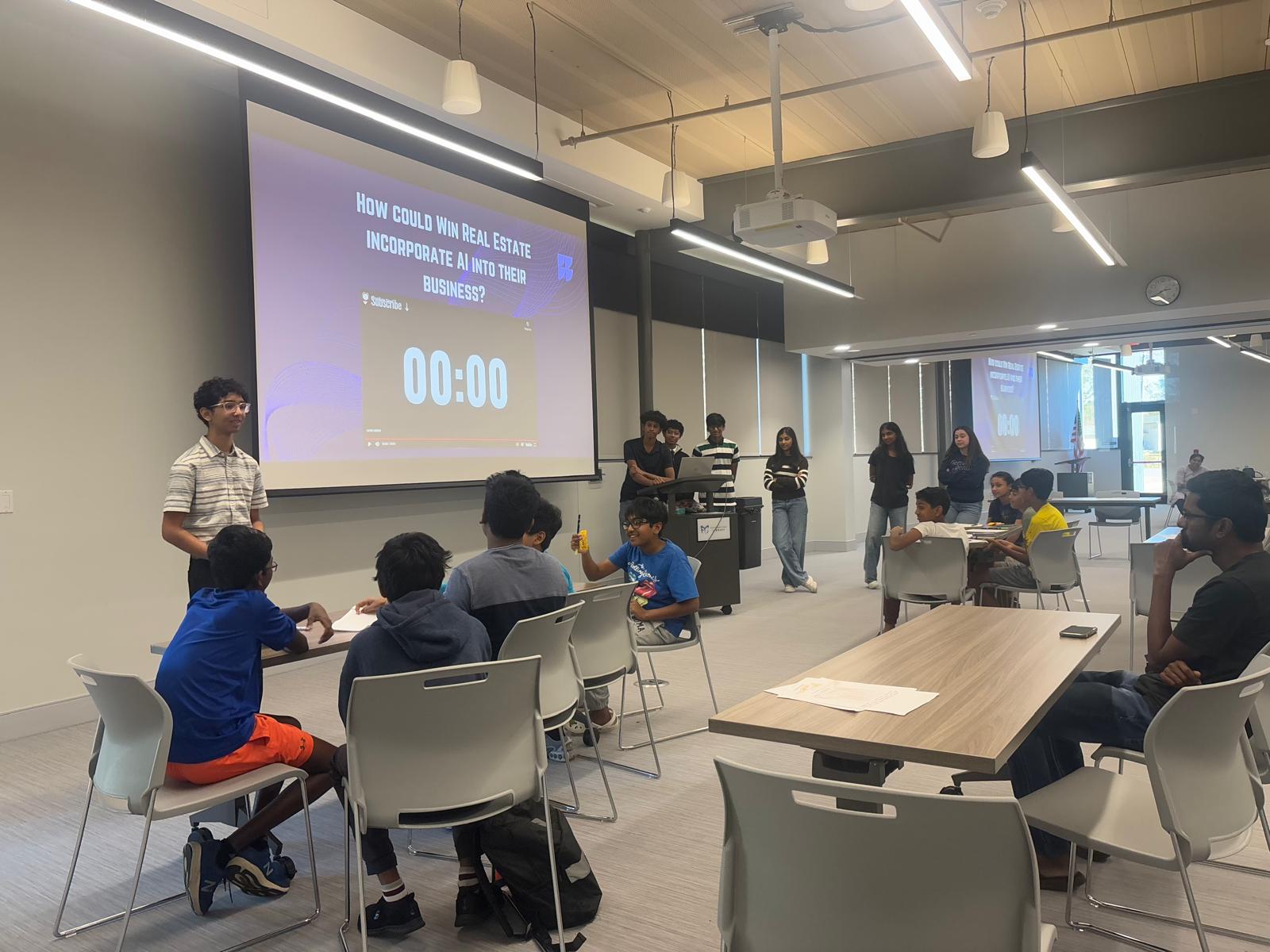 Students participating in a STEM Sprouts workshop session